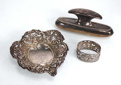 Lot 221 - A late Victorian stamped silver dish with...