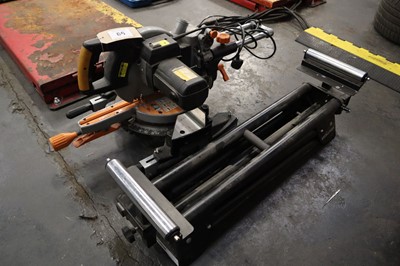 Lot 66 - Evolution compound mitre saw with site work stand