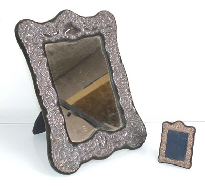 Lot 224 - A silver easel back dressing table mirror,...