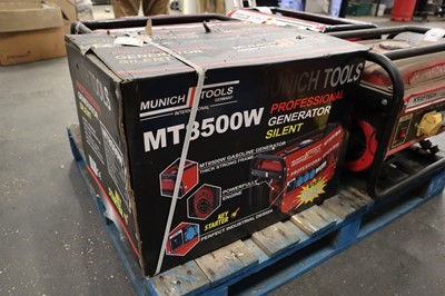 Lot 72 - Munich Tools MT8500W petrol generator with...