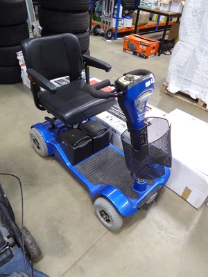 Lot 4071 - Sterling Sapphire blue mobility scooter, with key