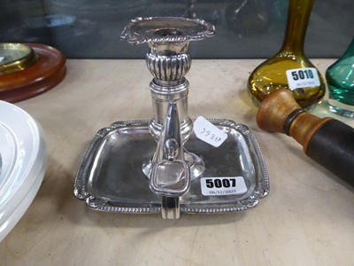 Lot 5007 - A silver plated chamberstick