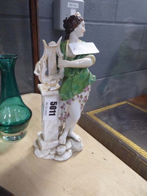 Lot 5011 - 19th Century style figure female playing a harp