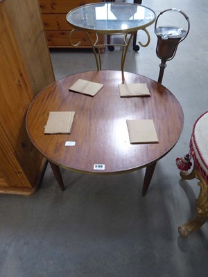 Lot 5106 - 1950s mahogany coffee table on four tapered...