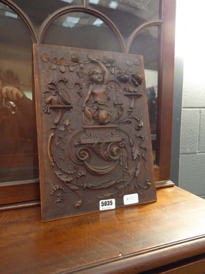 Lot 5035 - Carved panel depicting a cherub in the Neo...