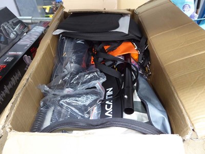 Lot 4219 - Paddleboard in box, includes pump, paddles and...