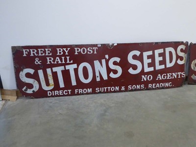 Lot 5041 - Suttons Seeds enamel sign