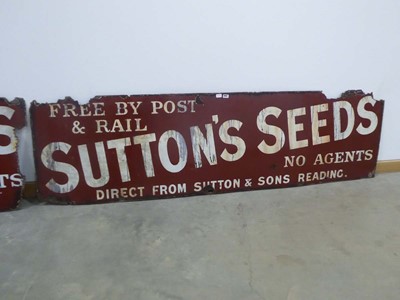 Lot 5042 - Suttons Seeds enamel sign