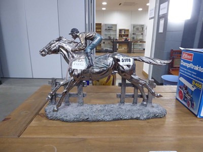 Lot 5109 - Resin figure of horse and jockey