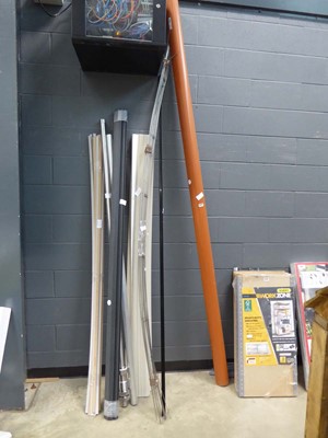 Lot 4229 - Selection of wooden trim, metal pipes, foam...