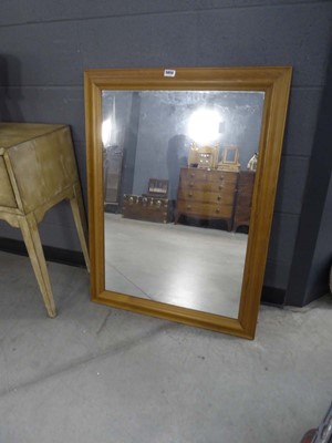 Lot 5053 - Rectangular pine framed mirror