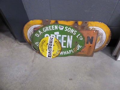 Lot 5064 - Group of vintage enamel signs including Atcost,...