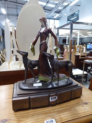 Lot 5118 - Art Deco style figure of an elegant female and...