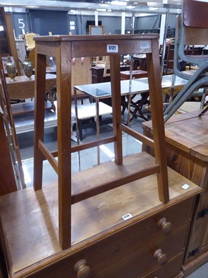Lot 5121 - Beech lab style stool