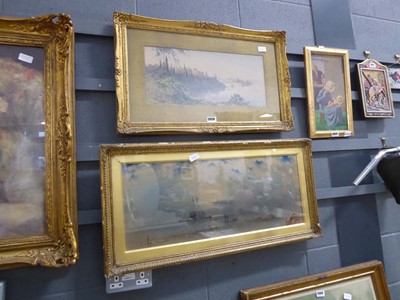 Lot 5058 - Watercolour of a coastal scene by Leighton and...