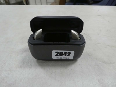 Lot 2042 - Pair of Resound 1 hearing aids with charging case