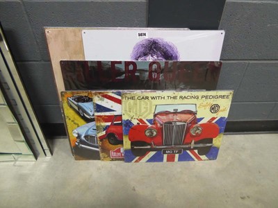 Lot 5074 - Group of reproduction signs including MG,...