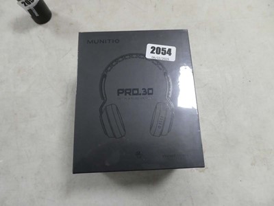 Lot 2054 - Boxed pair of Munitio pro 30 wireless headphones