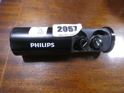 Lot 2057 - Pair of Philips in ear headphones with...