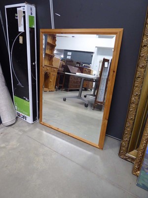 Lot 5085 - Rectangular pine framed mirror