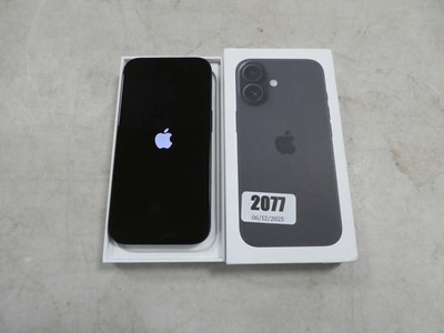Lot 2077 - Apple iPhone 16 256GB model no. MYEE3QN/A, boxed