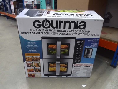 Lot 3023 - Gourmia dual basket airfryer