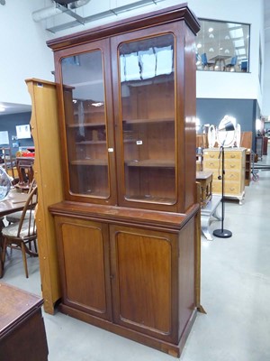 Lot 5207 - Glazed double door late Victorian bookcase...