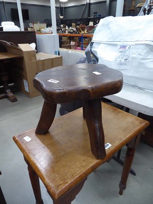 Lot 5212 - Primitive wooden tripod stool