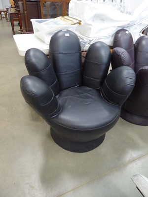 Lot 5218 - Swivel hand shaped chair