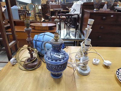 Lot 5168 - 4 table lamps including stein example and...