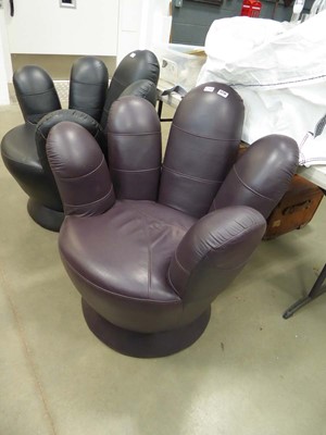 Lot 5219 - Swivel hand shaped chair