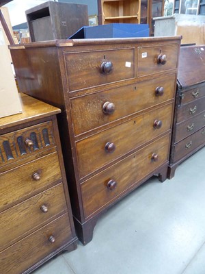 Lot 5223 - Victorian mahogany chest of two over three...