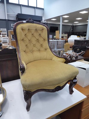 Lot 5231 - Upholstered Victorian nursing chair