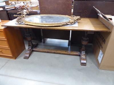 Lot 5235 - Oak refectory table