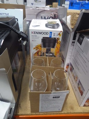Lot 3056 - Box of champagne glasses plus a Kenwood Duo...