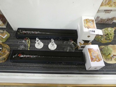 Lot 2108 - 6 Arribas Brothers Disney glassware figures, 2...