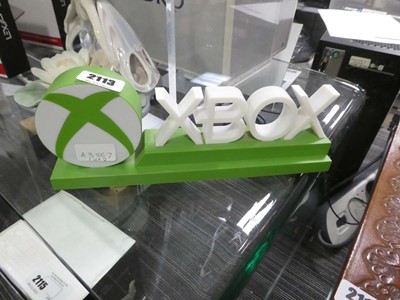 Lot 2113 - Light up X Box logo