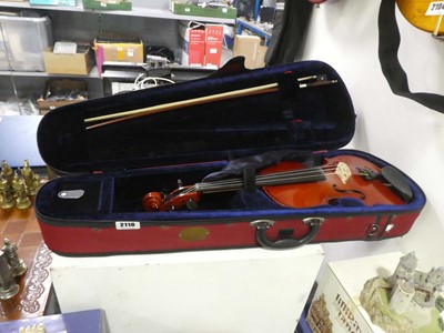 Lot 2118 - Stentor violin and bow in case