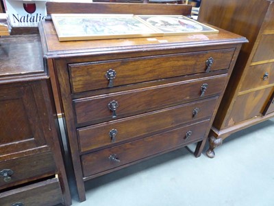 Lot 5244 - Oak chest of four drawers