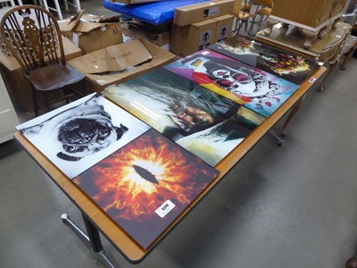 Lot 5249 - Five modern art prints on glass