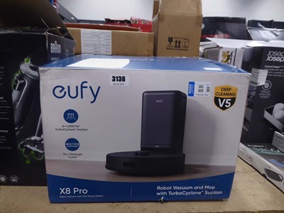 Lot 3136 - Eufy X8 Pro robotic vacuum and self empty station