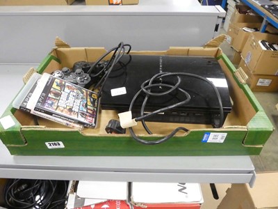 Lot 2163 - Sony Playstation 3 plus 2 controllers and 2...