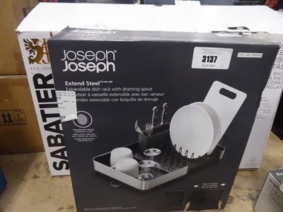 Lot 3137 - Joseph Joseph dish rack plus a Sabatier dish rack