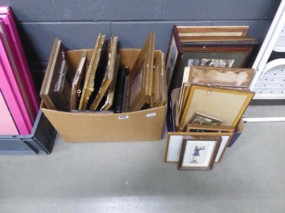 Lot 5281 - Two boxes containing prints and watercolours...