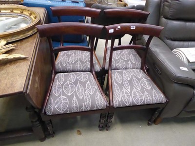 Lot 5288 - Four Victorian mahogany dining chairs with...
