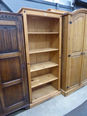 Lot 5292 - Rustic pine open bookcase