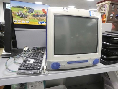 Lot 2175 - Vintage Apple iMac G3 in blueberry with...