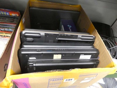 Lot 2184 - Box containing laptops for spares and repairs