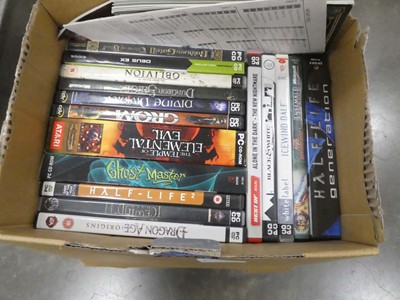 Lot 2160 - Box containing various PC cd games