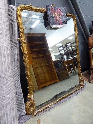 Lot 5302 - Early Victorian mirror with leaf patterned frame
